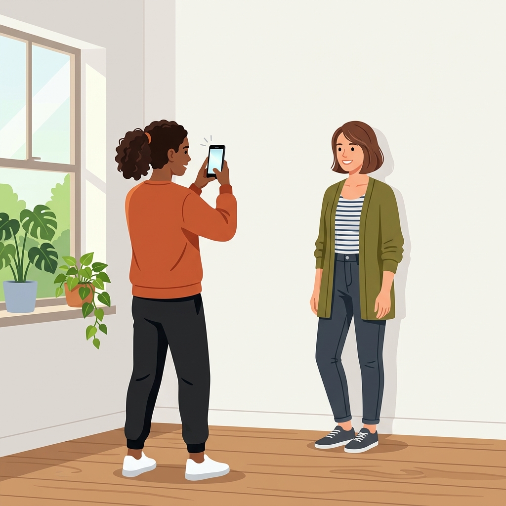 Taking Passport Photo at Home